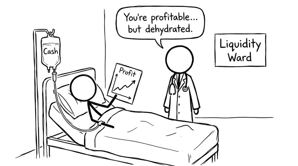 Profit is up, cash is not