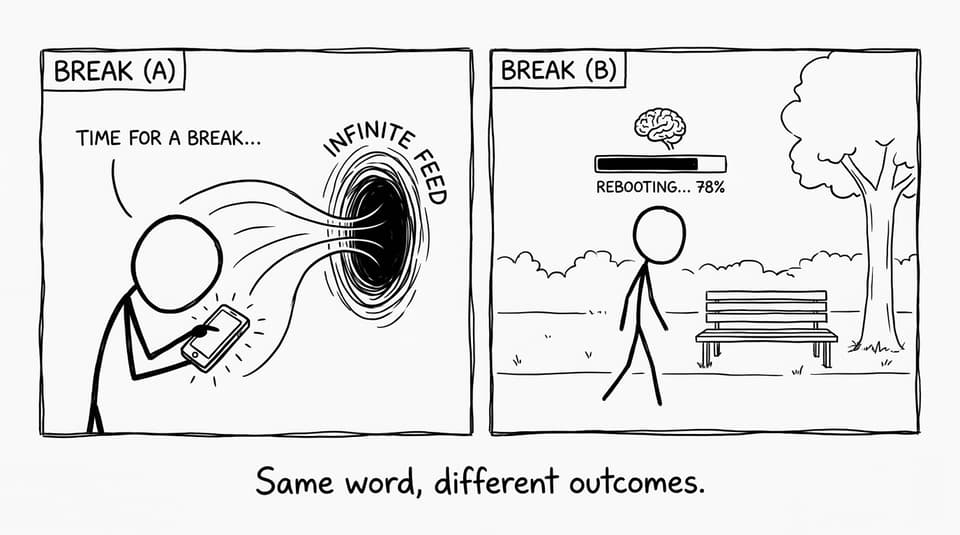 Same word, different outcomes