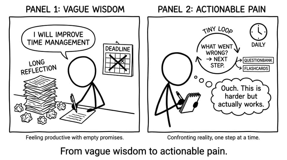 From vague reflection to actionable loop