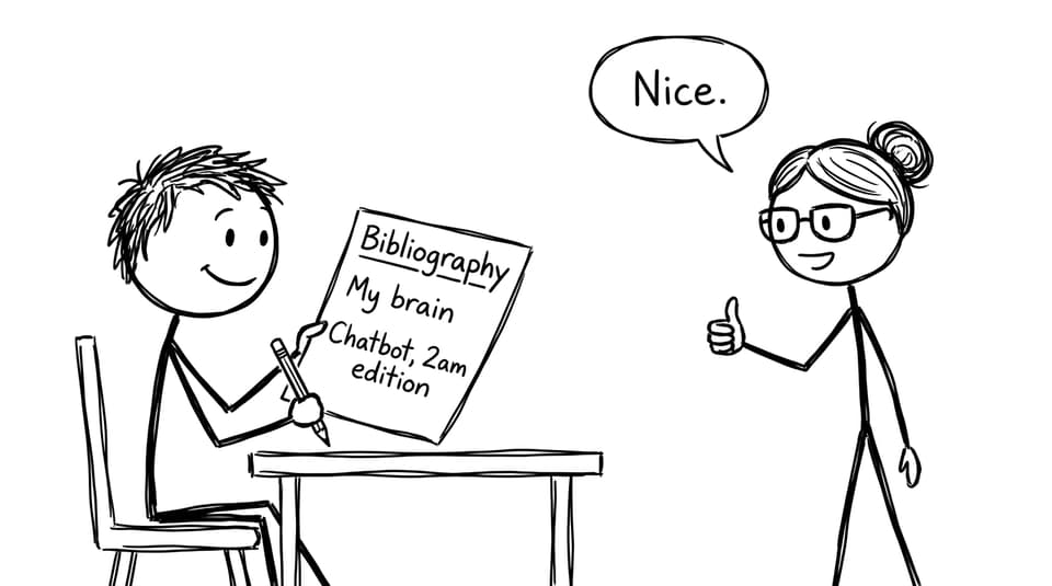 Bibliography joke: My brain vs Chatbot, 2am edition