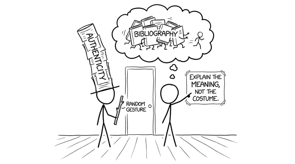 Authenticity hat vs random gesture