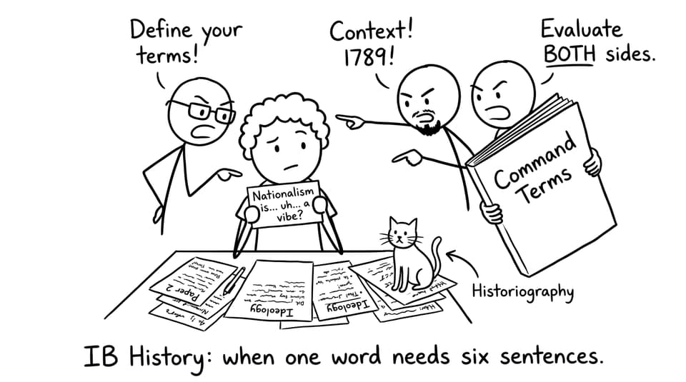 IB History: when one word needs six sentences.