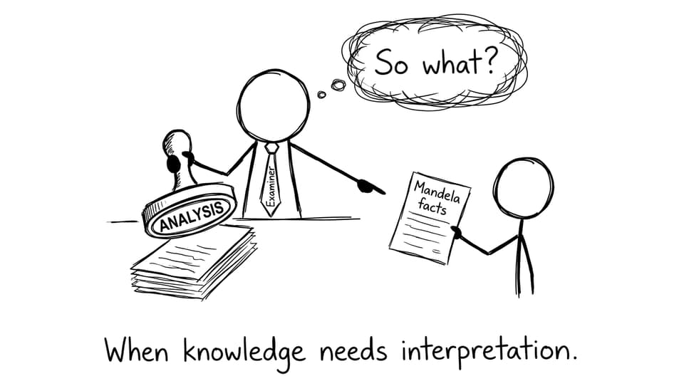 Examiner wants analysis comic