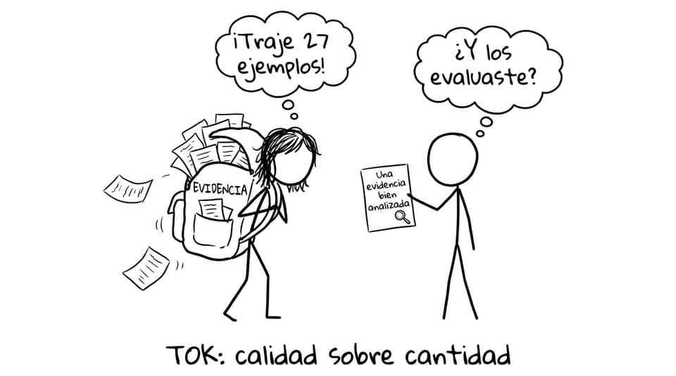 Estudiantes y evidencia: calidad vs cantidad