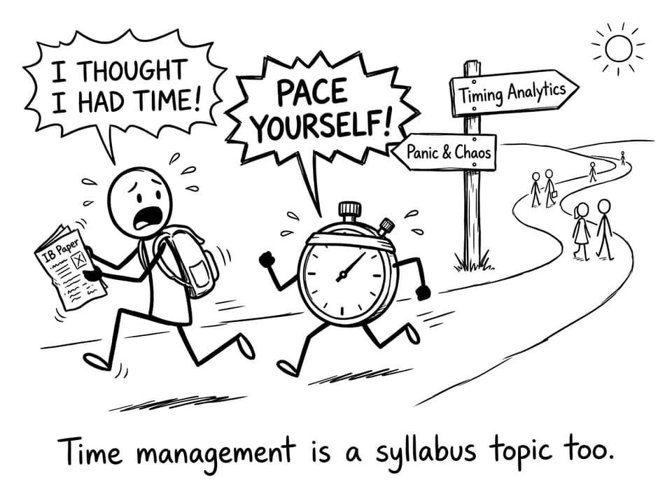 Stopwatch chasing a student
