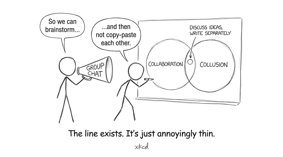 A comic about the thin line between collaboration and collusion