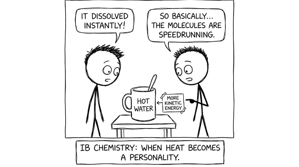 Students speedrunning dissolving