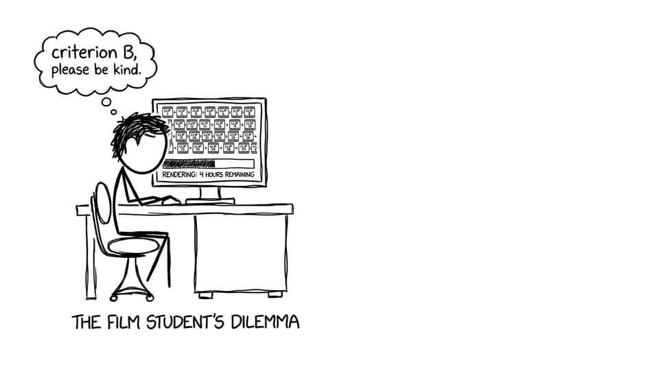 Film editing timeline humor