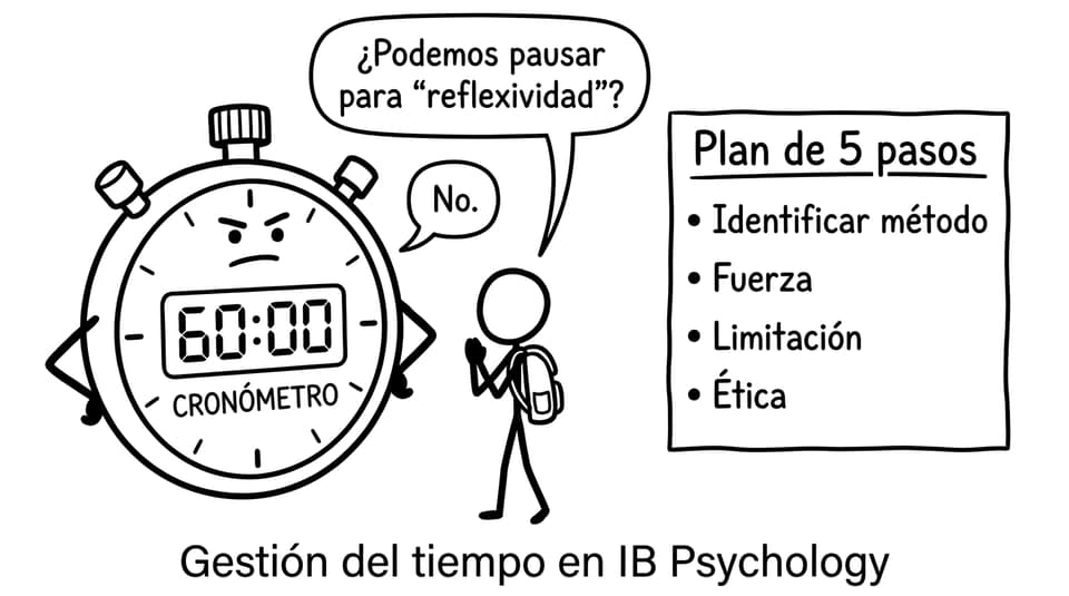 Comic: Gestión del tiempo en IB Psychology