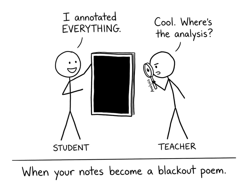 Student highlights everything