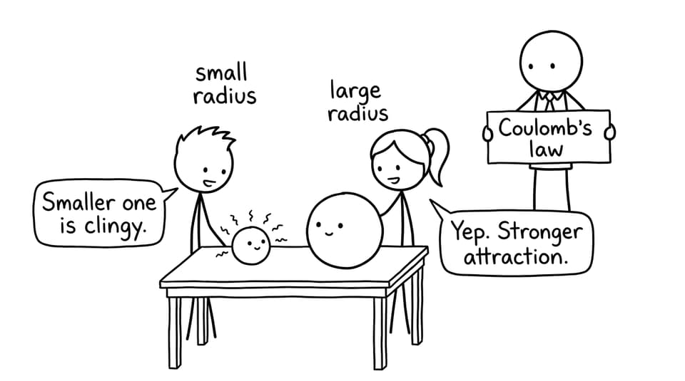 Two IB students choosing ions like pets