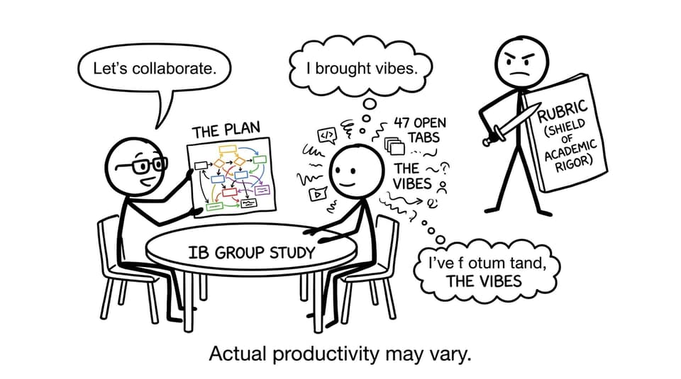 Two students try to collaborate; one brought a plan, one brought vibes