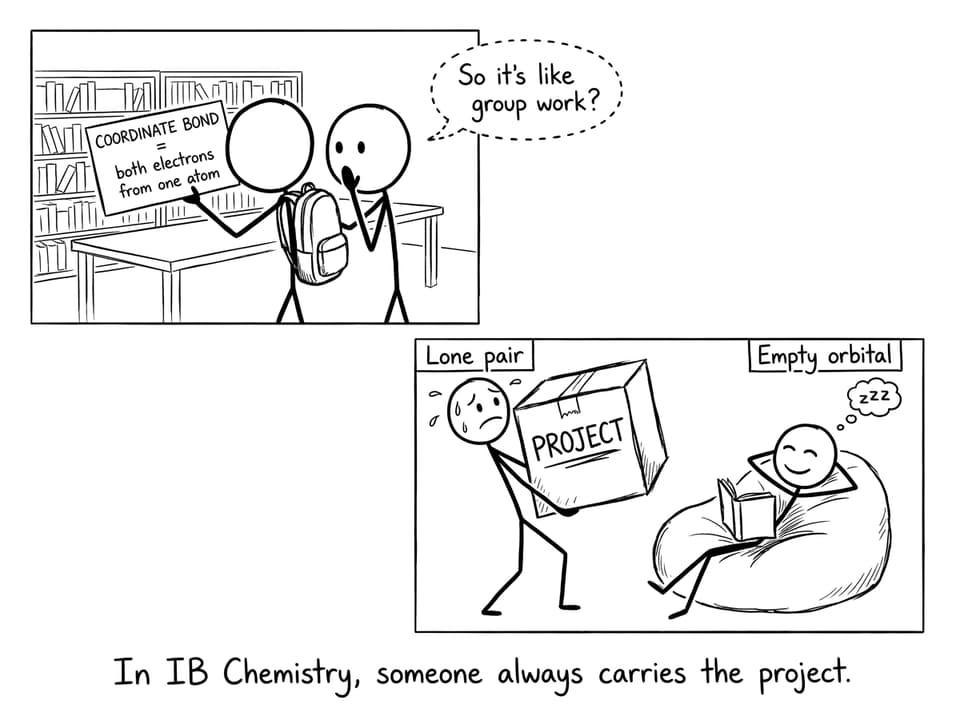 Coordinate bond group work joke