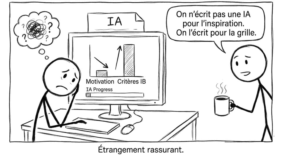 BD humour IB IA: motivation vs critères