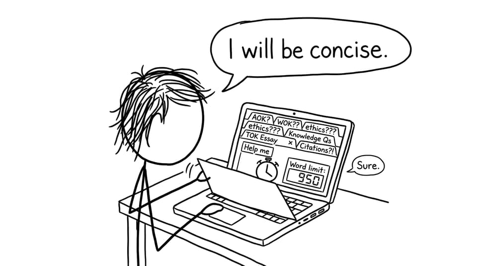 A student promising to stay under the word limit while chaos unfolds