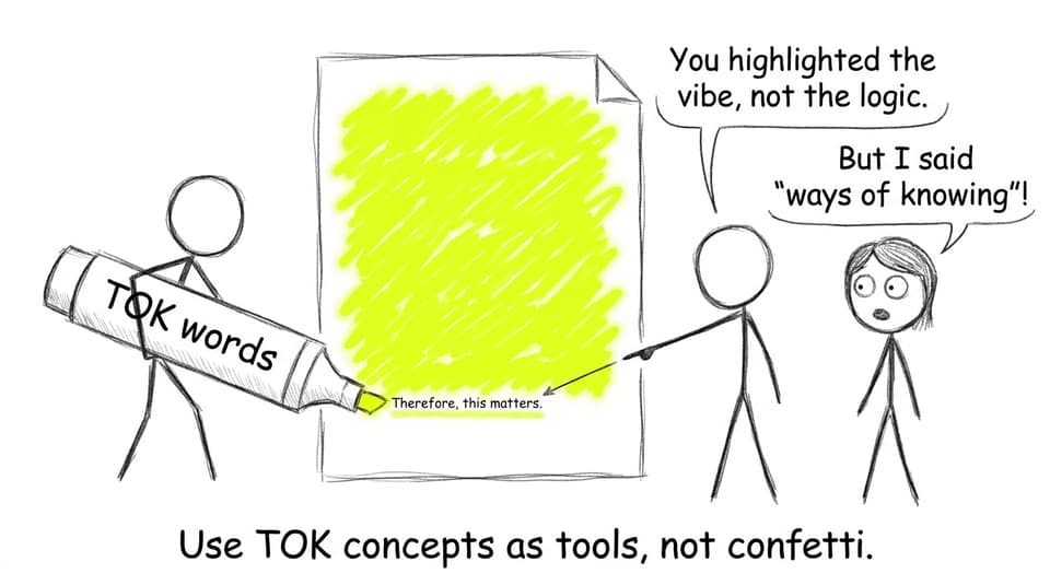 TOK confetti highlighter comic