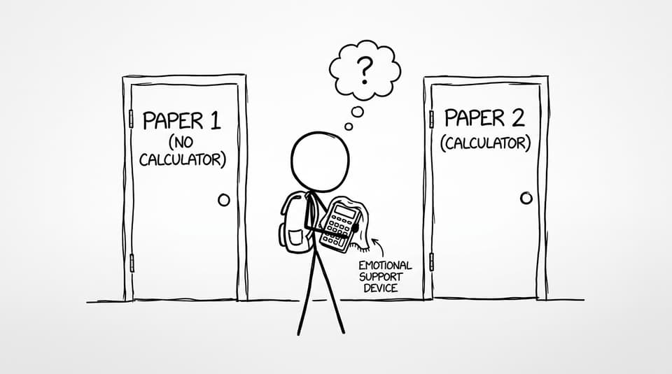 Student choosing between Paper 1 and Paper 2