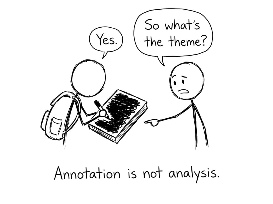 Annotation is not analysis comic