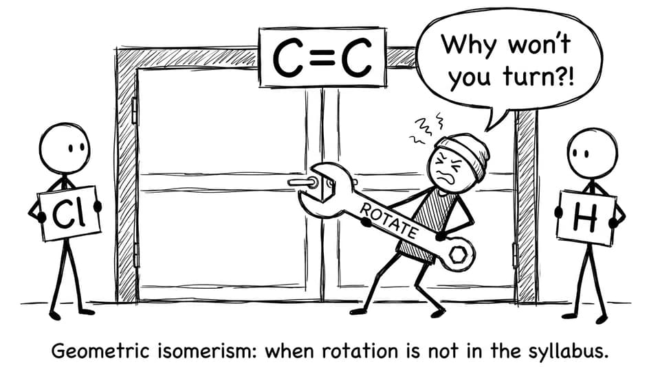 C=C as a locked door: rotation denied