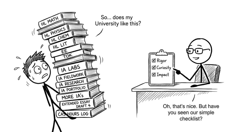 IB student vs admissions checklist