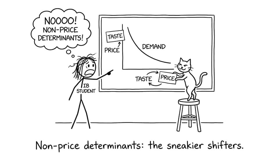 A cat swaps the labels on a demand graph