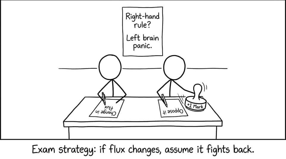 Two students turning “oppose it” into marks