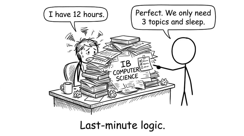 Last-minute logic comic