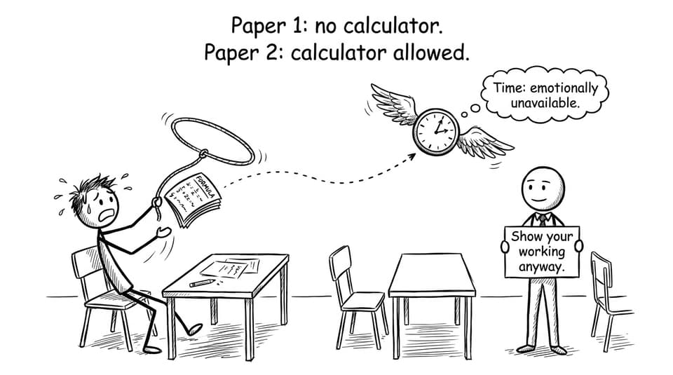 Comic about time in Paper 1 and Paper 2