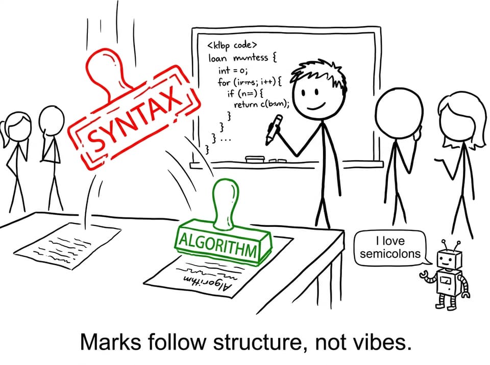 Syntax vs algorithm comic