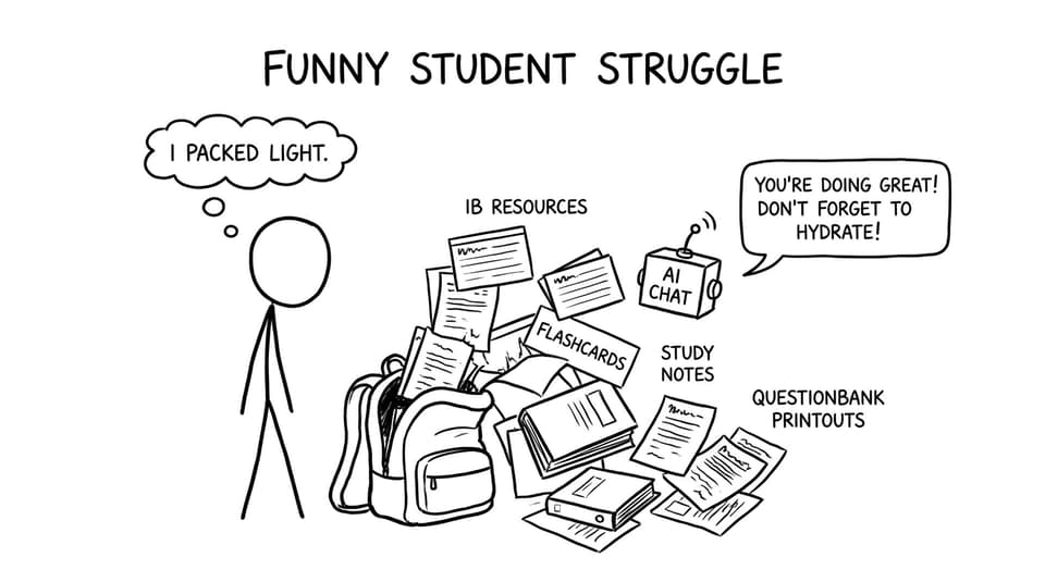 Backpack spilling IB resources joke