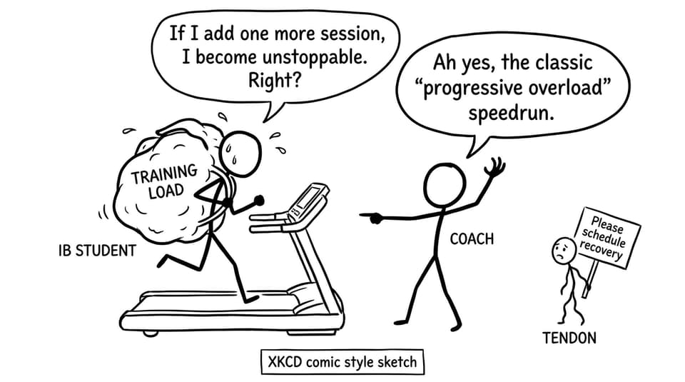 IB student vs training load comic