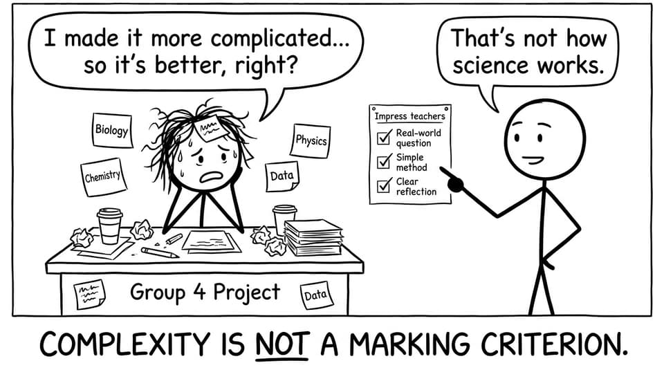 Complexity is not a marking criterion.