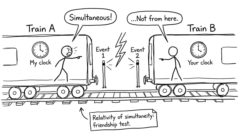 Relativity of simultaneity as a friendship test