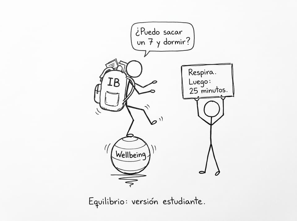 IB backpack on wellbeing ball