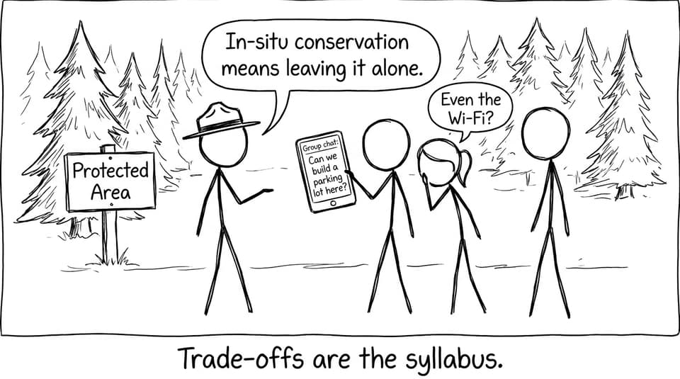 XKCD comic about protected area and parking lot chat
