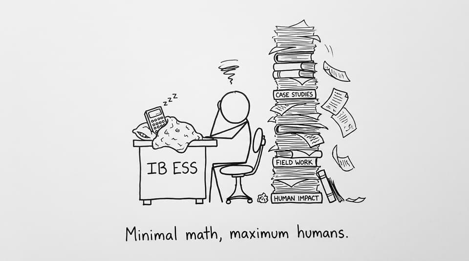 A stressed IB student and a sleeping calculator