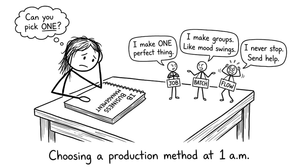 Choosing a production method at 1 a.m.