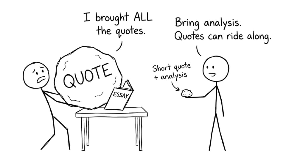 A giant QUOTE boulder vs analysis