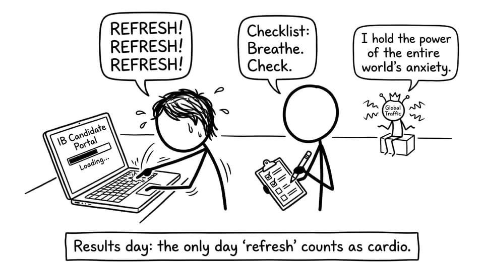 Students refreshing the portal on results day