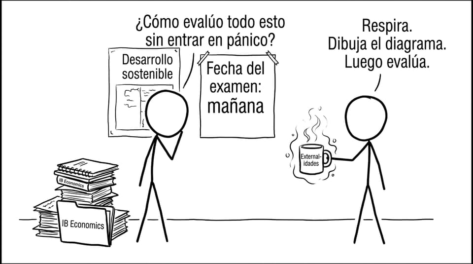 Estudiante y café de Externalidades