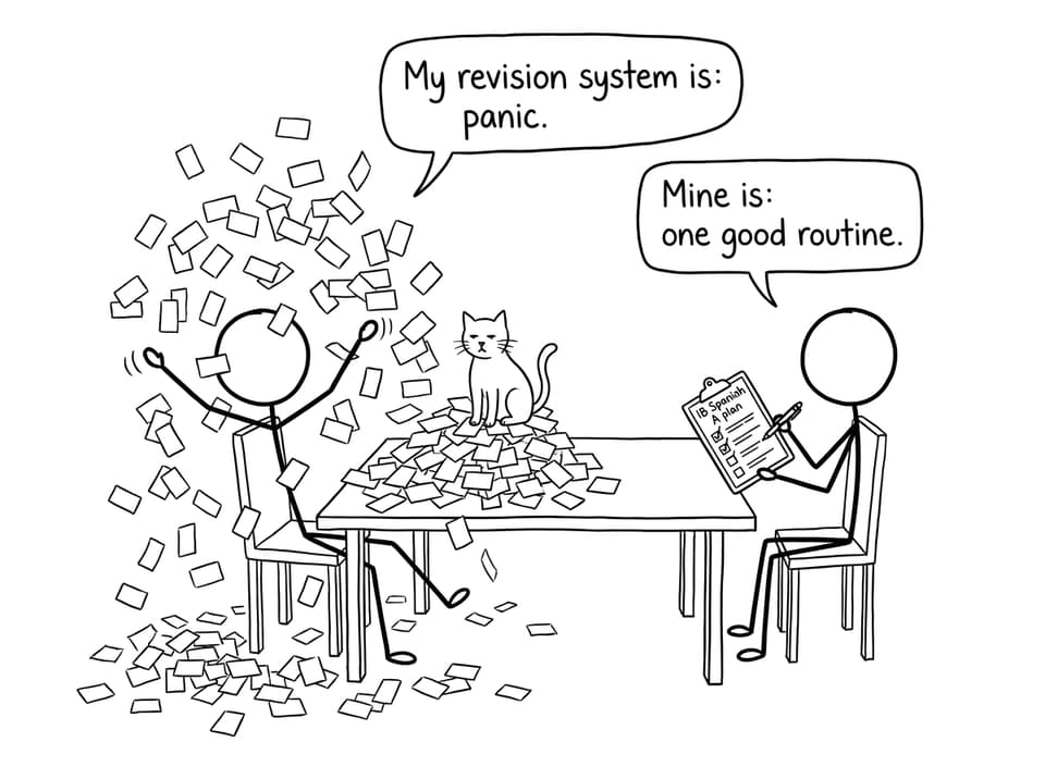 Flashcards vs one good routine