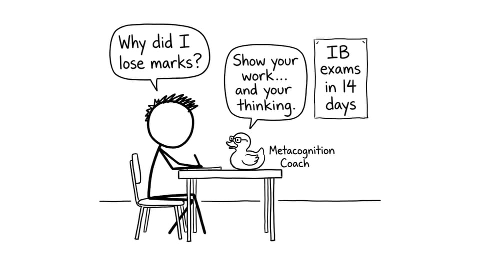 Rubber duck metacognition coach
