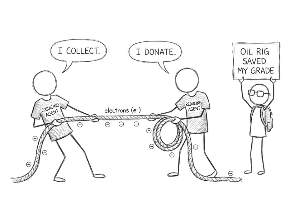 Tug of war electrons