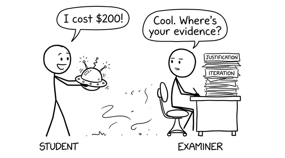 Examiner wants evidence, not a shiny gadget