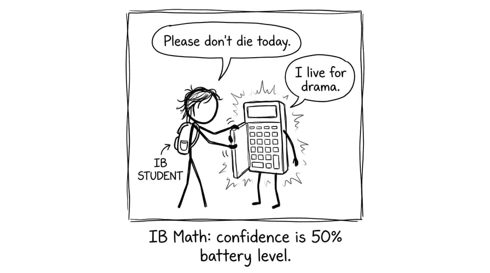 IB Math confidence is 50% battery level