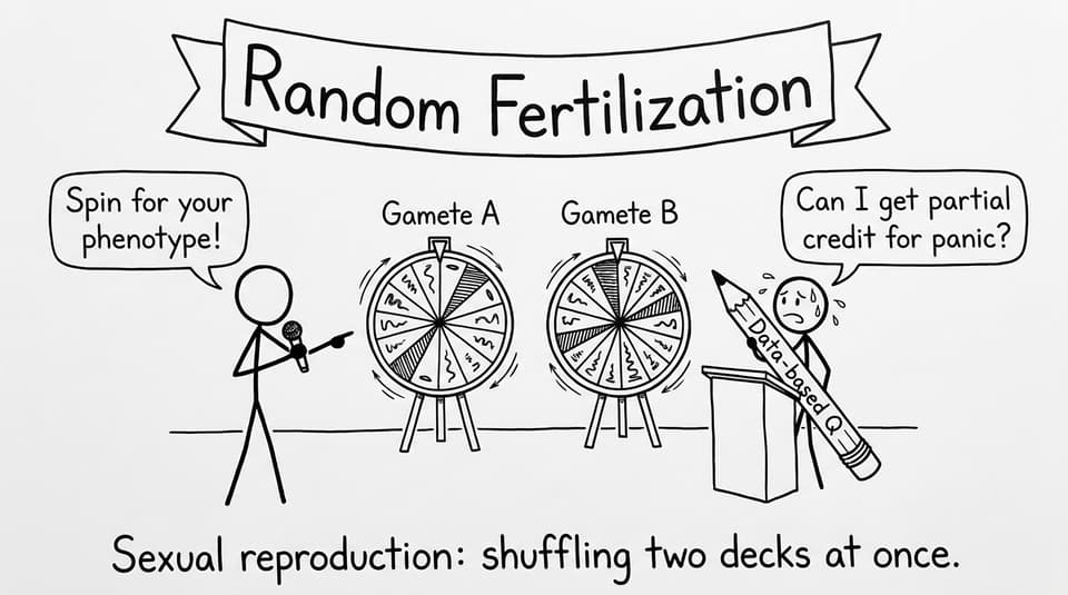 Random fertilization game show comic