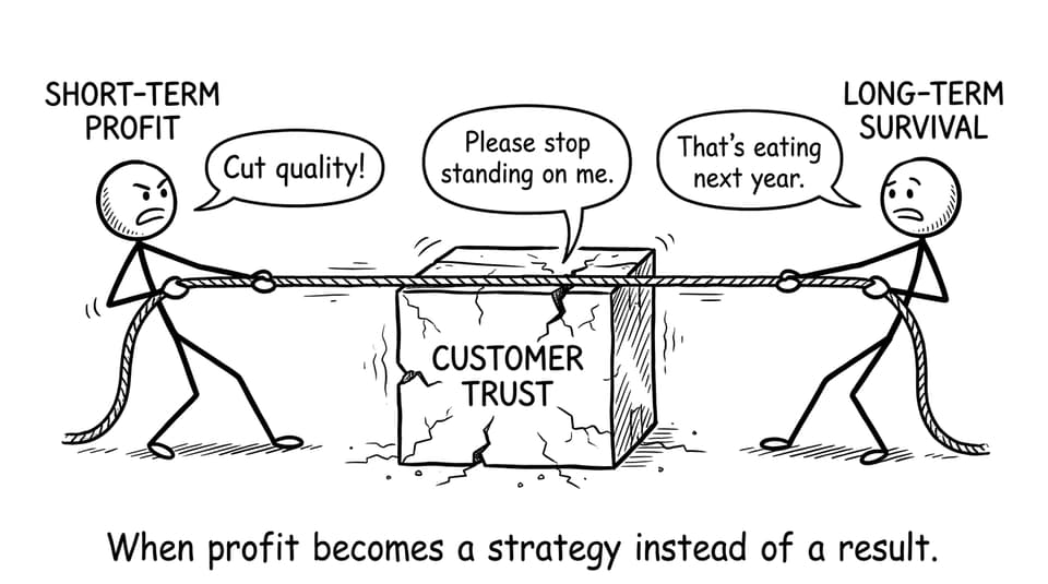 When profit becomes a strategy instead of a result.