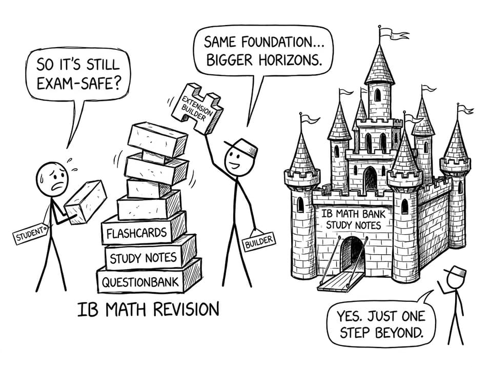 Tower of revision blocks turns into a castle with Extension Builder