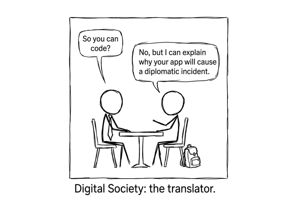 Interview joke about not coding but preventing incidents