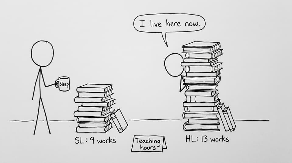 SL vs HL book stacks joke